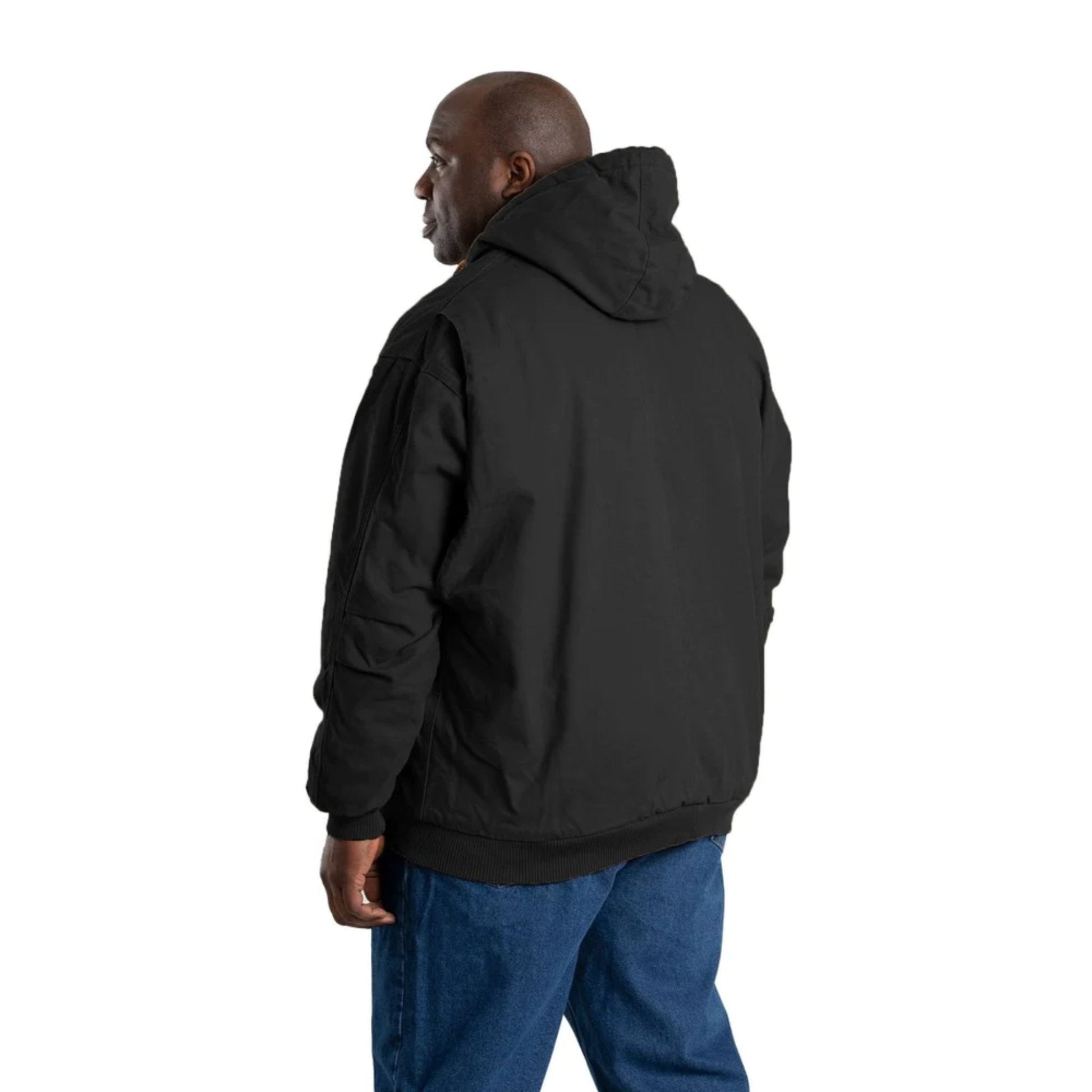 Berne Men's Heartland Washed Duck Hooded Work Jacket - Black by Lenny's Shoe & Apparel