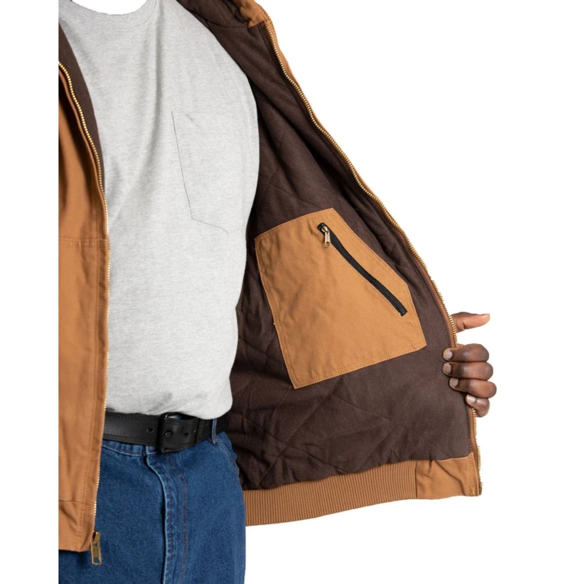 Berne Men's Heartland Washed Duck Hooded Work Jacket - Black by Lenny's Shoe & Apparel