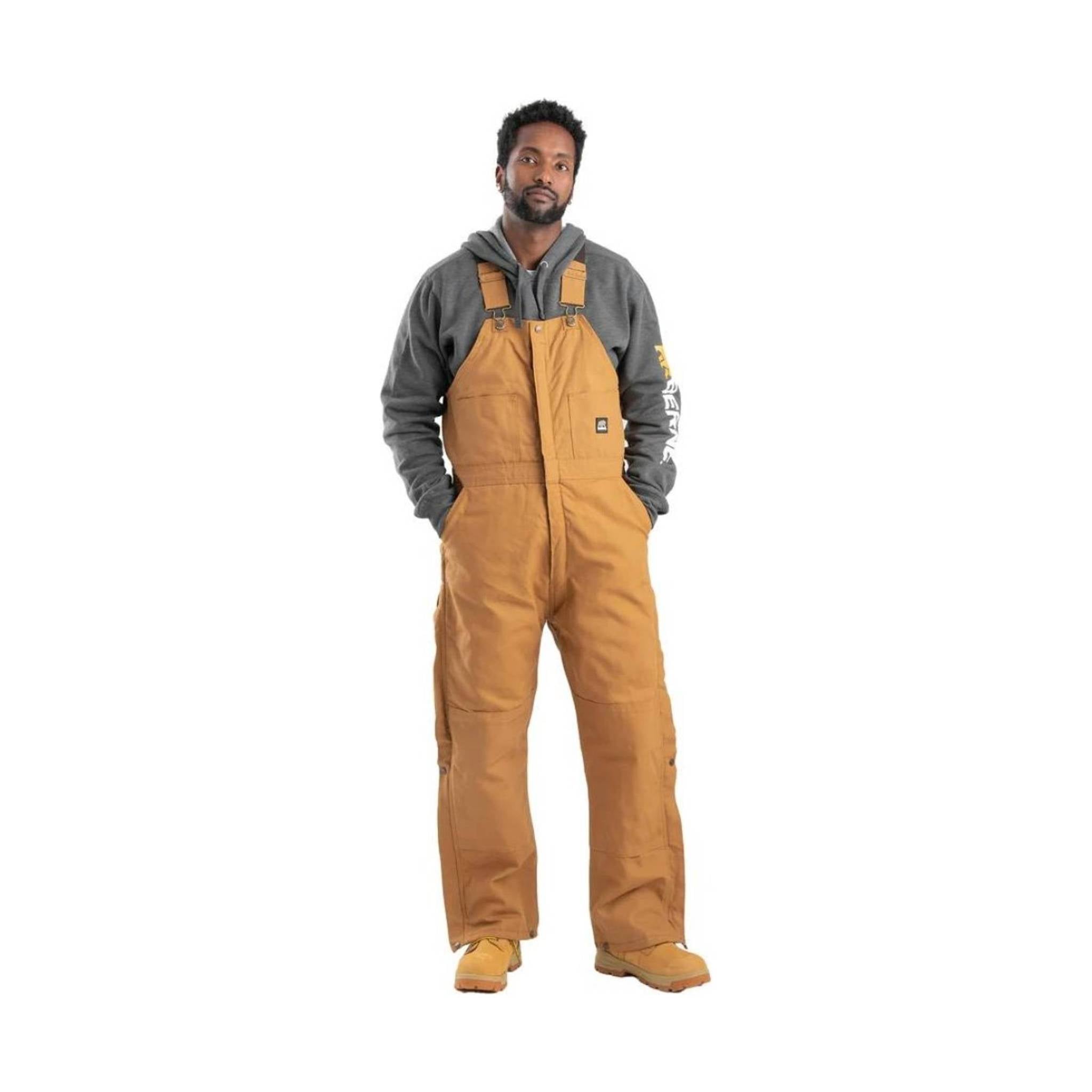 Berne Men's Heritage Deluxe Insulated Bib Overall - Brown by Lenny's Shoe & Apparel