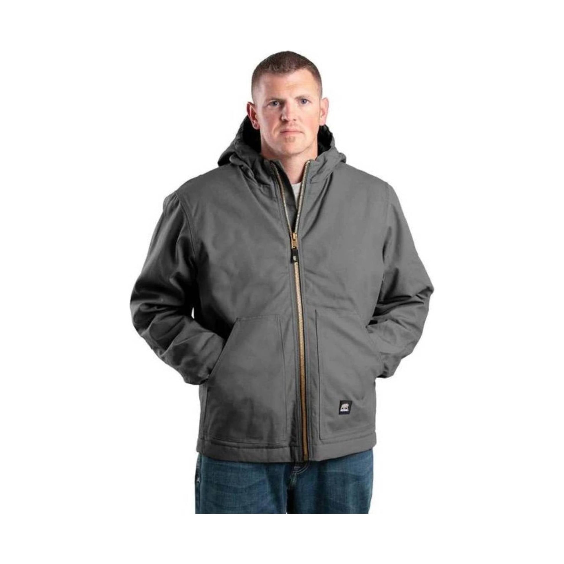 Berne Men's Heritage Duck Hooded Work Jacket - Slate by Lenny's Shoe & Apparel