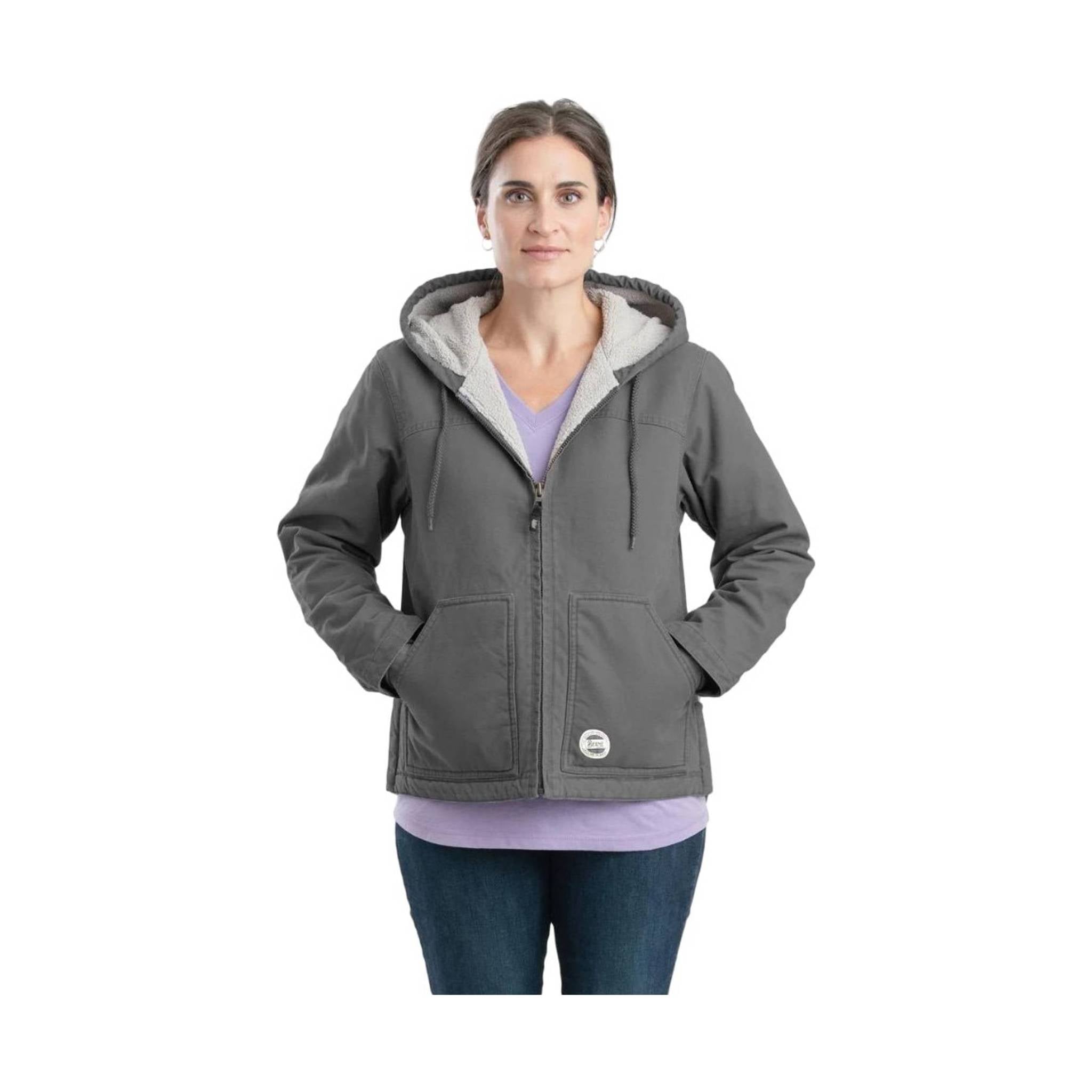 Berne Women's Vintage Wash Hooded Jacket - Titanium by Lenny's Shoe & Apparel