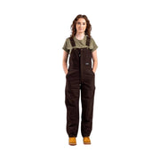 Berne Women's Washed Insulated Bib overall - Dark Brown by Lenny's Shoe & Apparel
