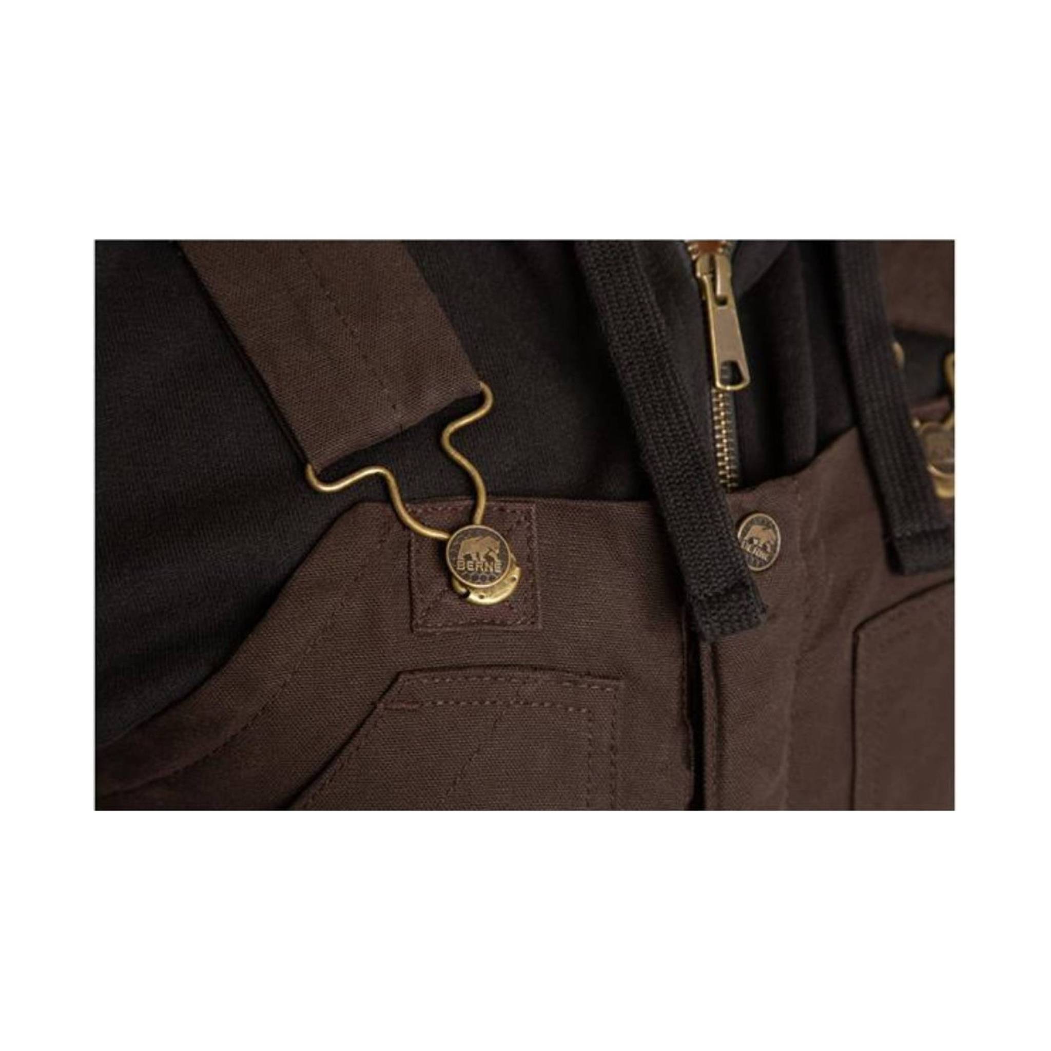 Berne Women's Washed Insulated Bib overall - Dark Brown by Lenny's Shoe & Apparel