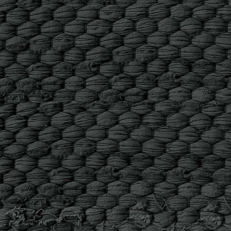 Rag Rug Runner 2.5' X 8' Charcoal by Homeportonline