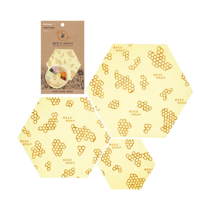 Bee's Wrap - Hexhugger™ Bowl Cover 3 Pack - Honeycomb by Wild Lark