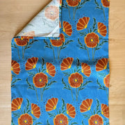 Orange poppies Tea Towel