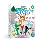 eeBoo: Create a Story Cards  Tell Me a Story  Volcano Island  36 Cards Included in the Set  Encourages Imagination  Creativity and Story-Telling  For Ages 3 and up
