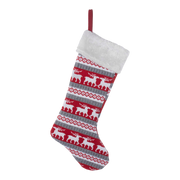 Reindeer & Snowflake Knit Stocking