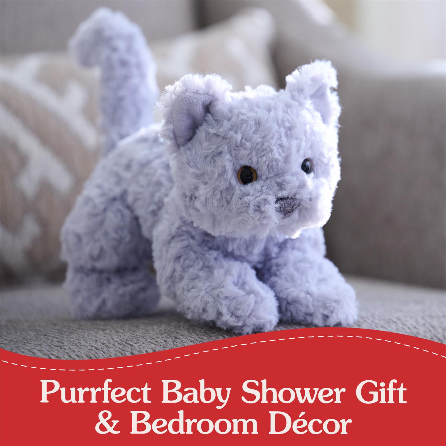 Plush Cat & Dog Collection English Blue Kitten Bootsie 9" by Homeportonline