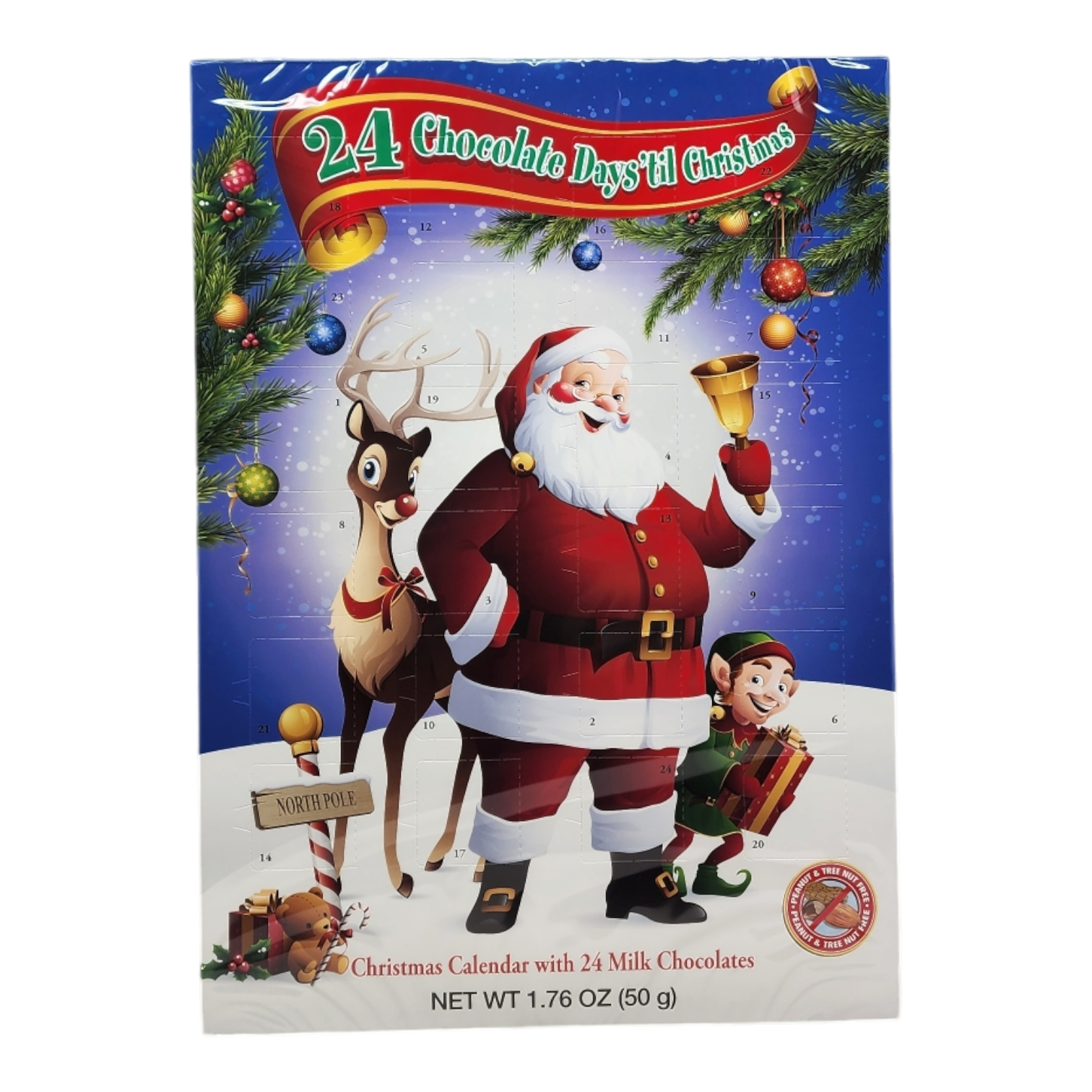 Chocolate Advent Calendar (1.76 oz) - Santa and Friends