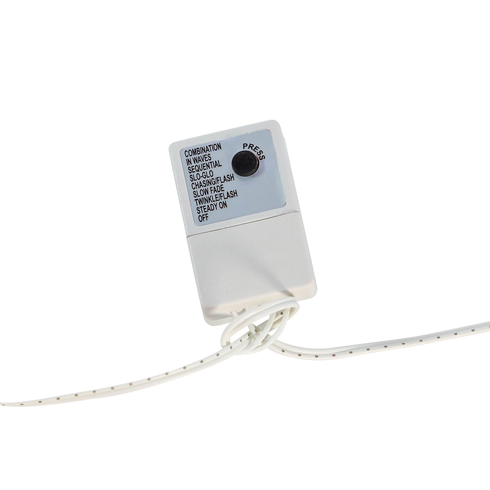 2000-Light Warm White LED White Wire Cluster Garland