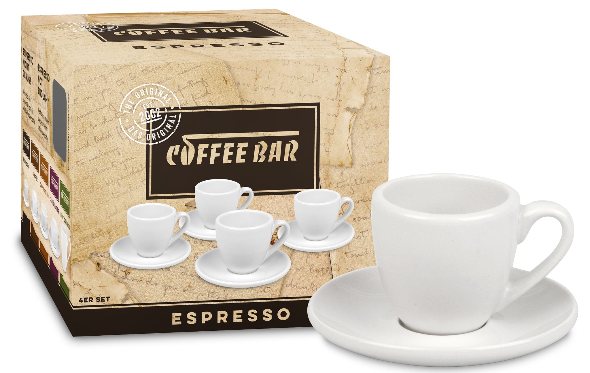 Coffee Bar - Espresso Cup And Saucer (sold individually) by Homeportonline