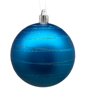 4.75" (120mm) Commercial Shatterproof Ball Ornament - Aloha With Aqua Tangles