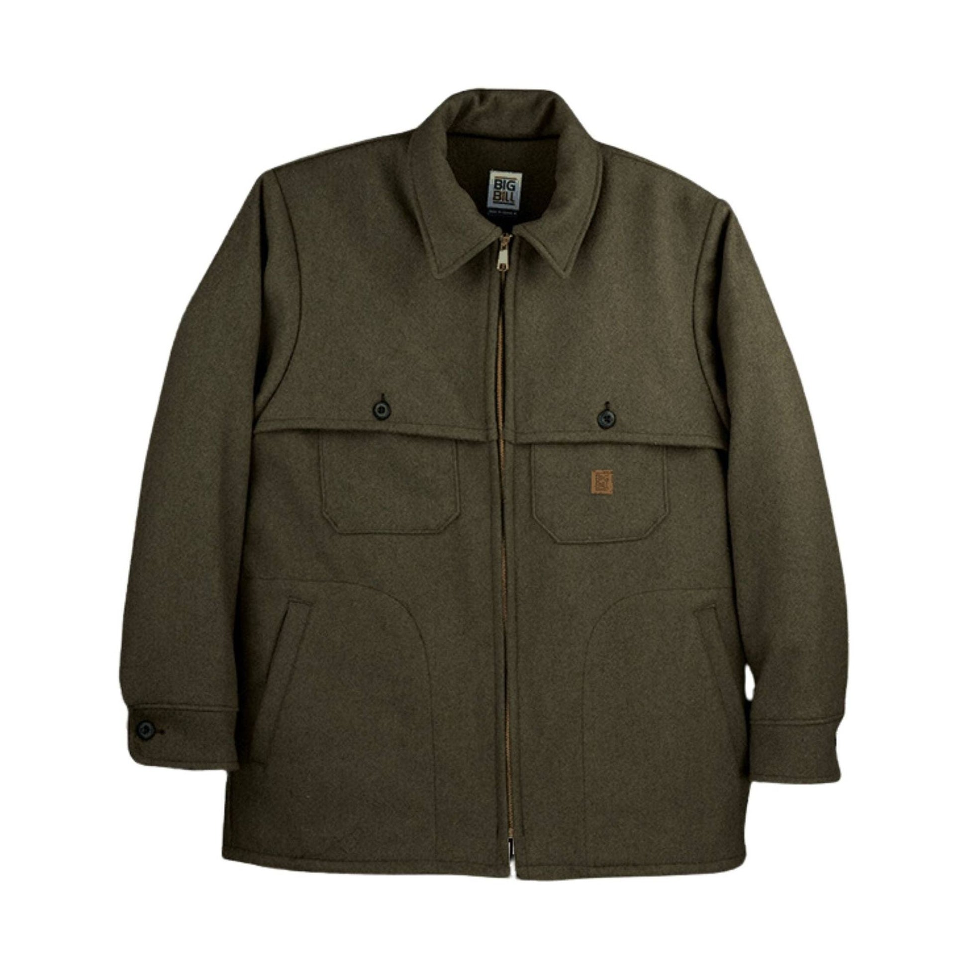 Big Bill Men's Wool Zip Jacket - Green by Lenny's Shoe & Apparel