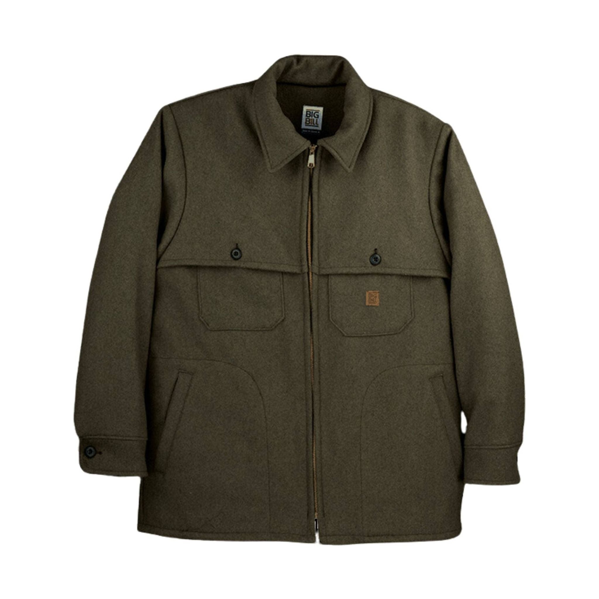 Big Bill Men's Wool Zip Jacket - Green by Lenny's Shoe & Apparel