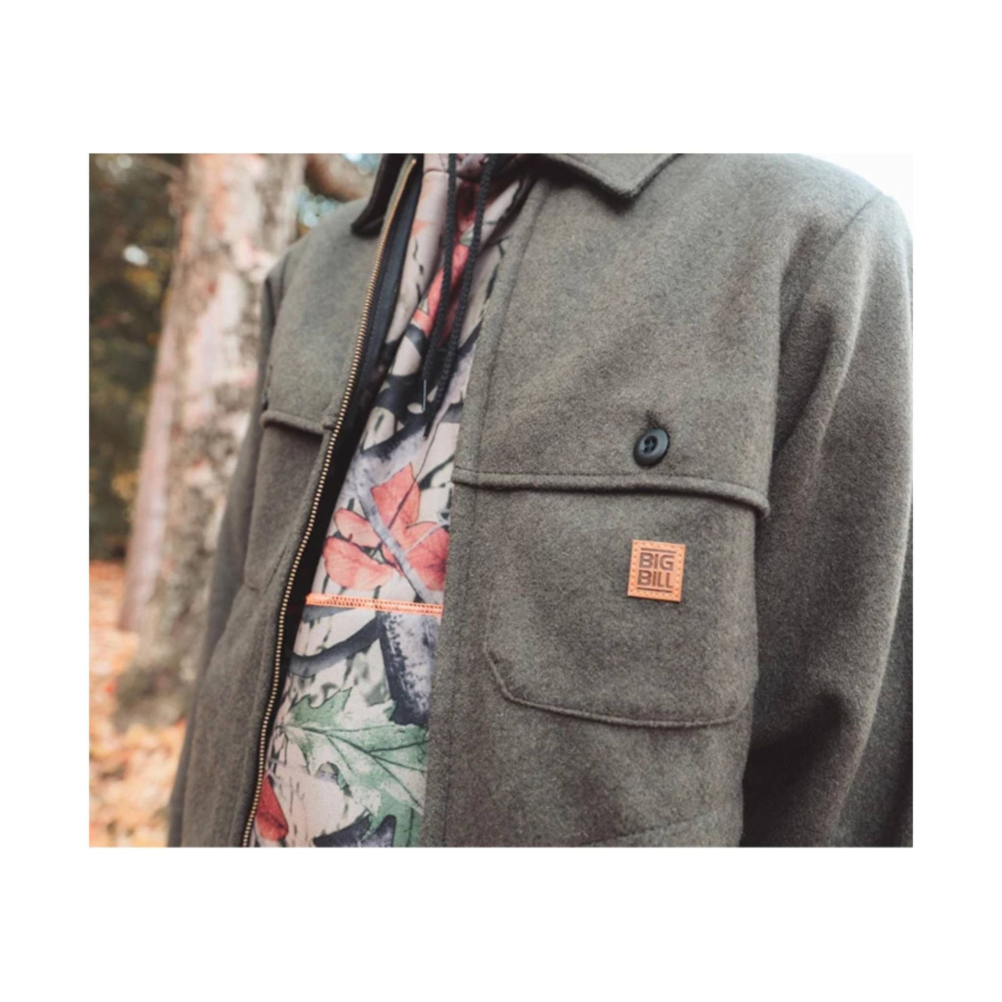 Big Bill Men's Wool Zip Jacket - Green by Lenny's Shoe & Apparel