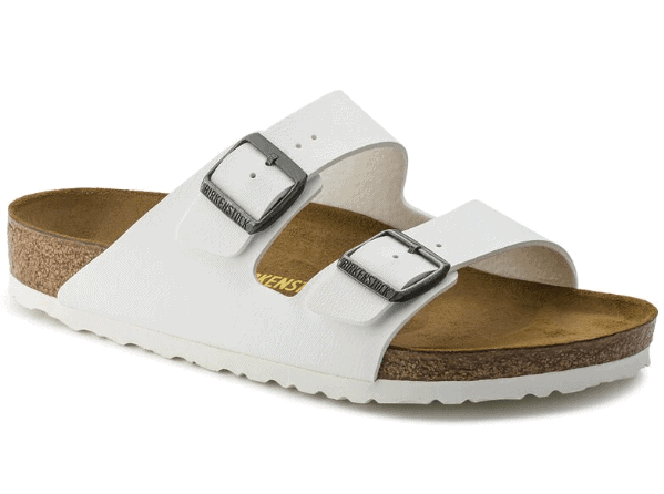Birkenstock Arizona White Birko-Flor Narrow by Dear Lucy