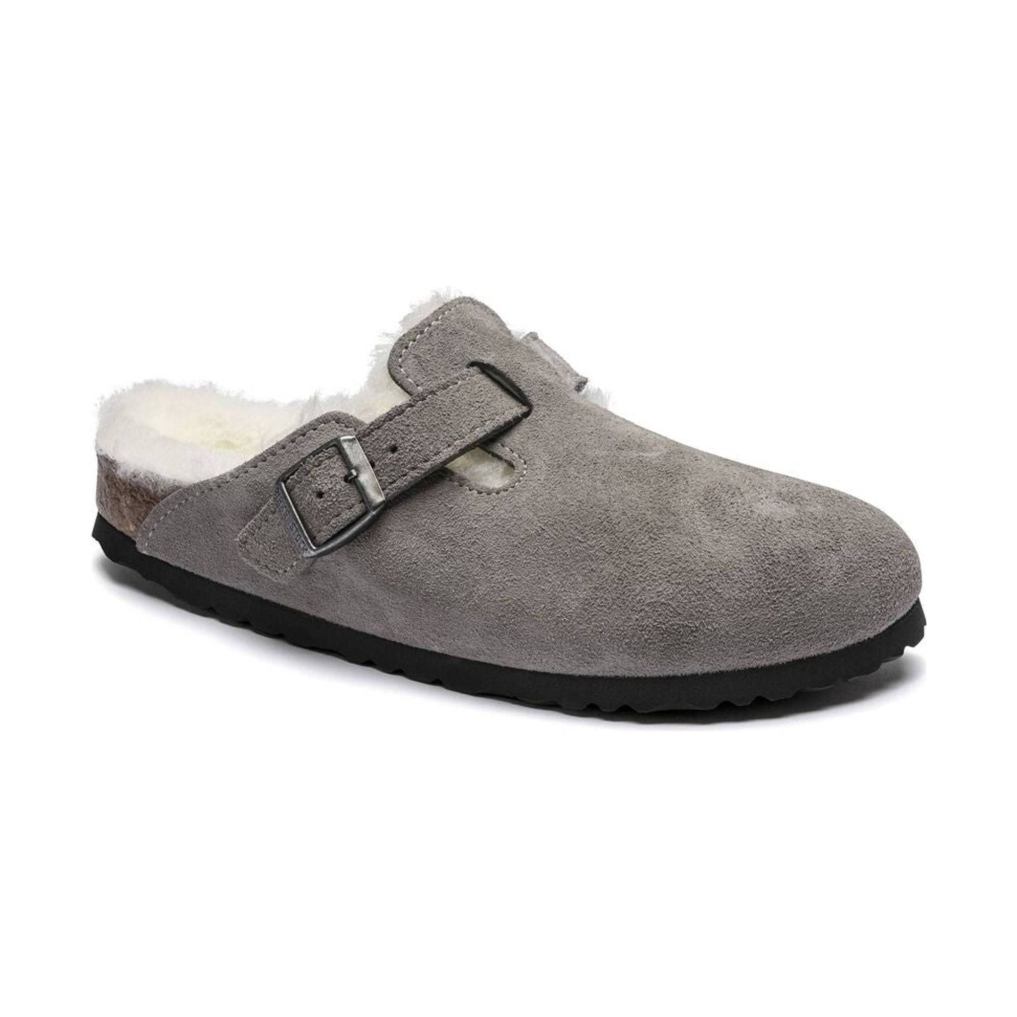 Birkenstock Boston Shearling - Stone Coin Natural by Lenny's Shoe & Apparel