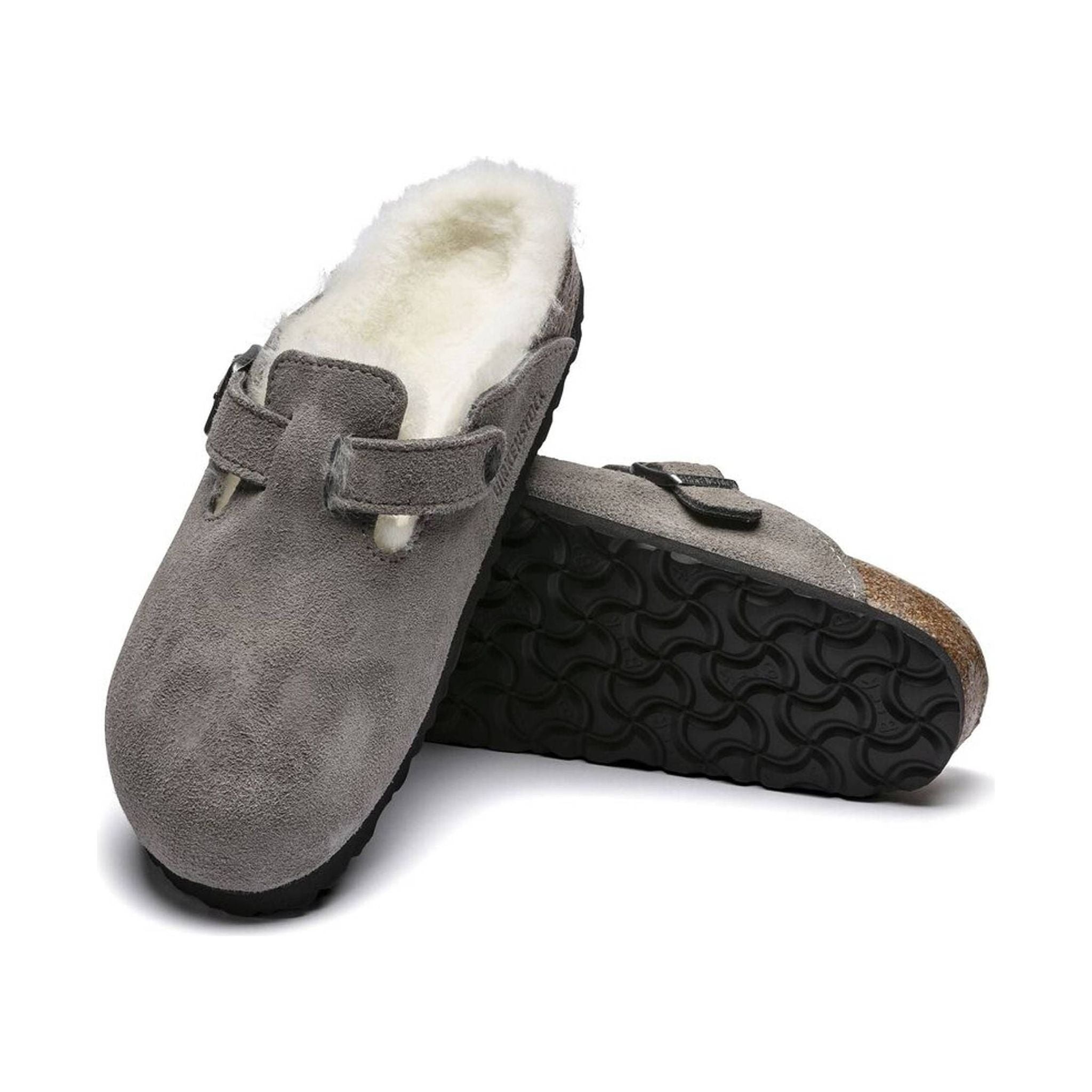 Birkenstock Boston Shearling - Stone Coin Natural by Lenny's Shoe & Apparel