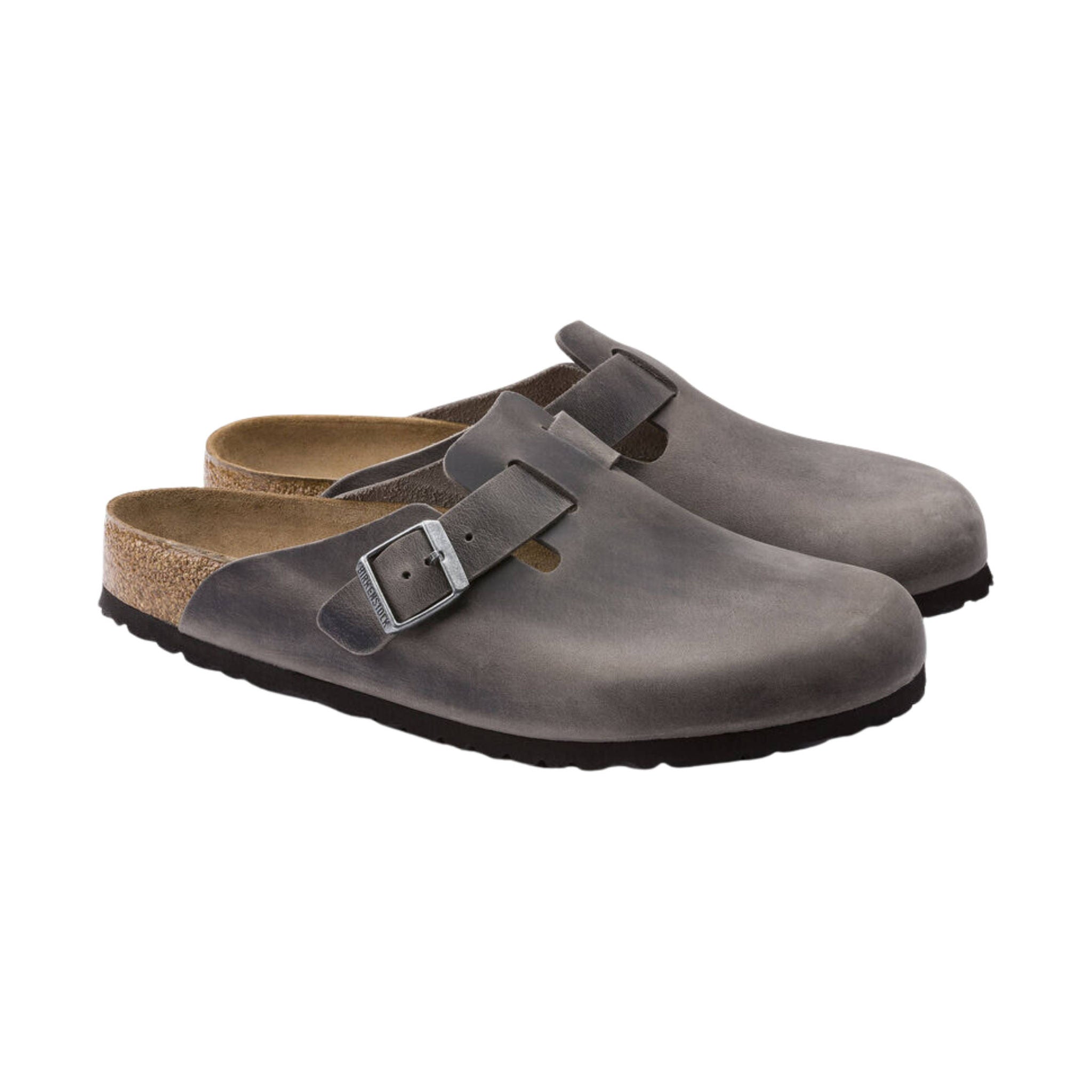 Birkenstock Boston Soft Footbed - Oiled Leather Iron by Lenny's Shoe & Apparel