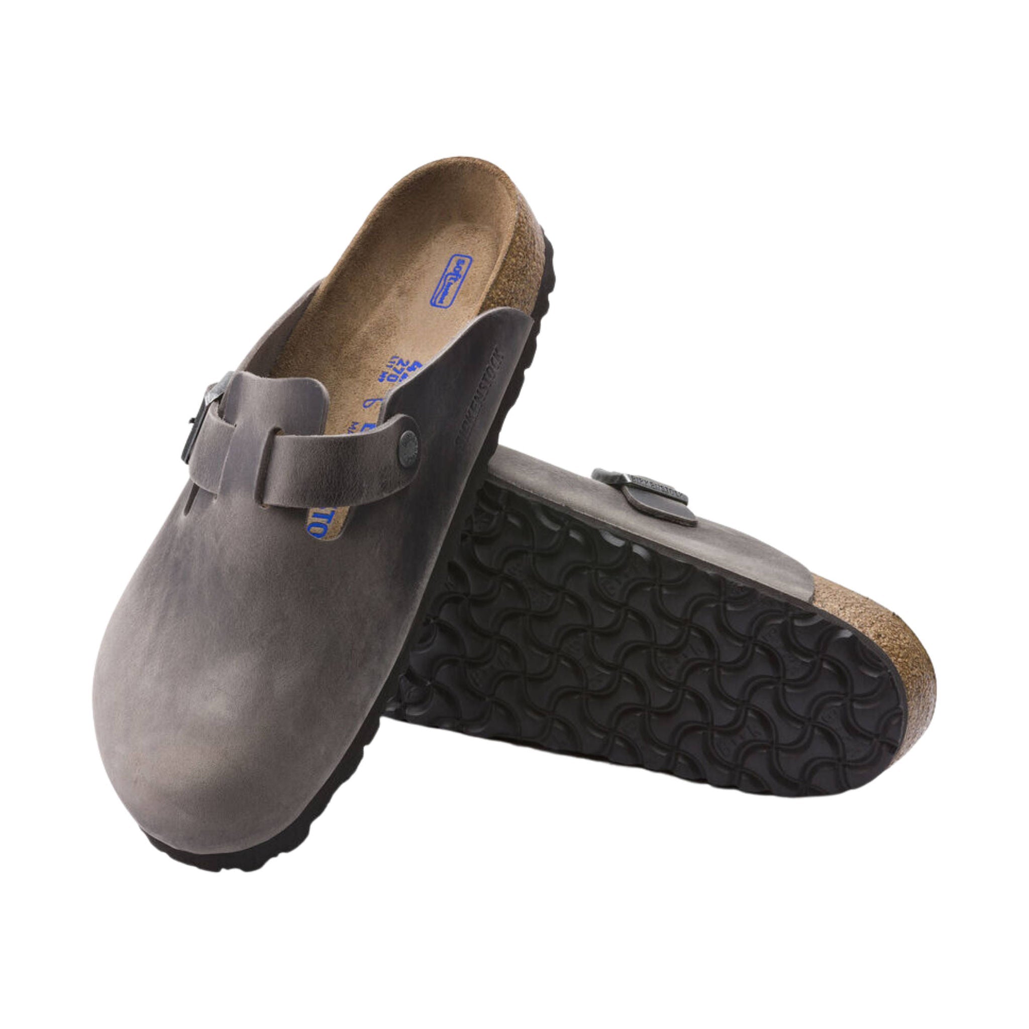 Birkenstock Boston Soft Footbed - Oiled Leather Iron by Lenny's Shoe & Apparel