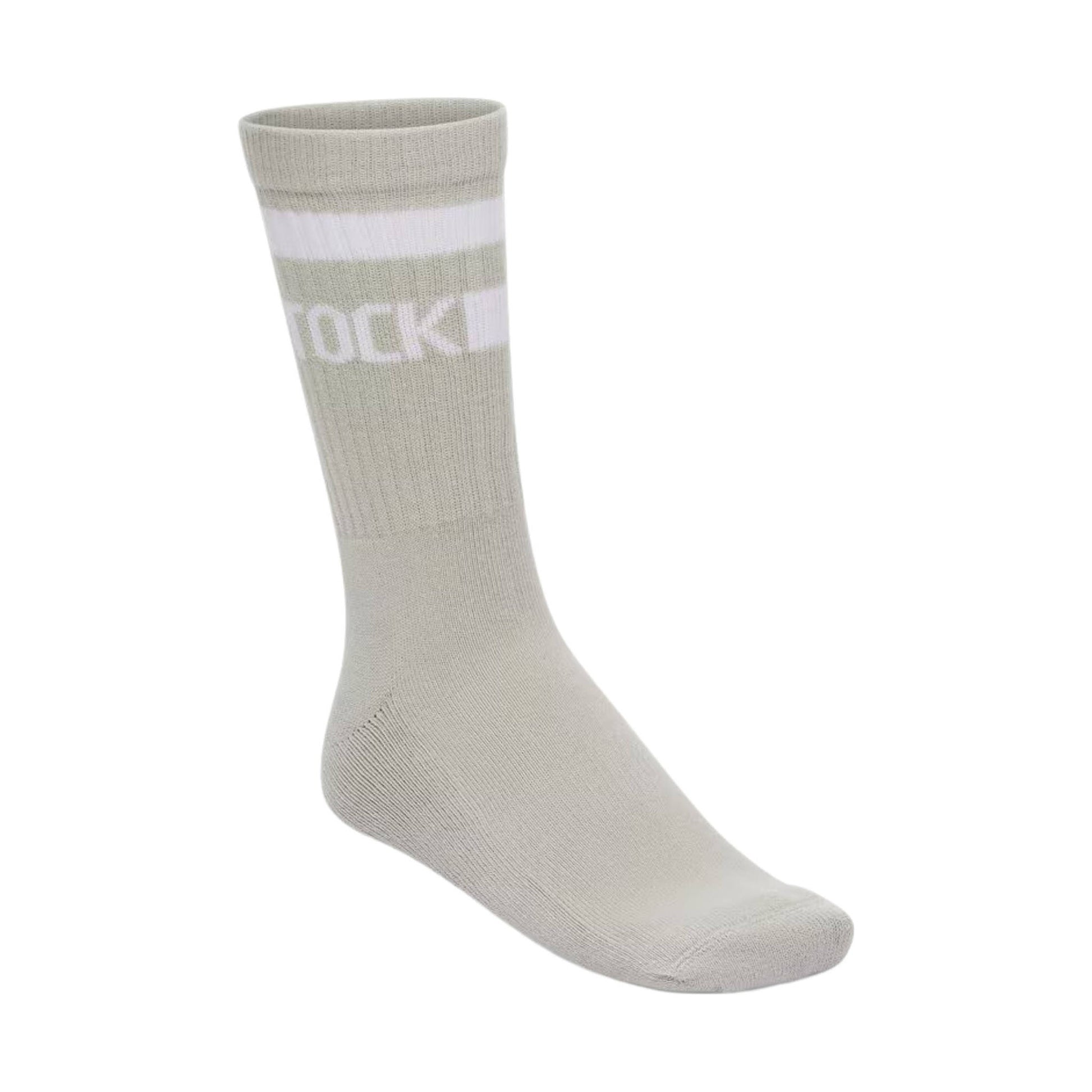 Birkenstock Cotton Crew Stripe Socks - Stone Coin/ White by Lenny's Shoe & Apparel