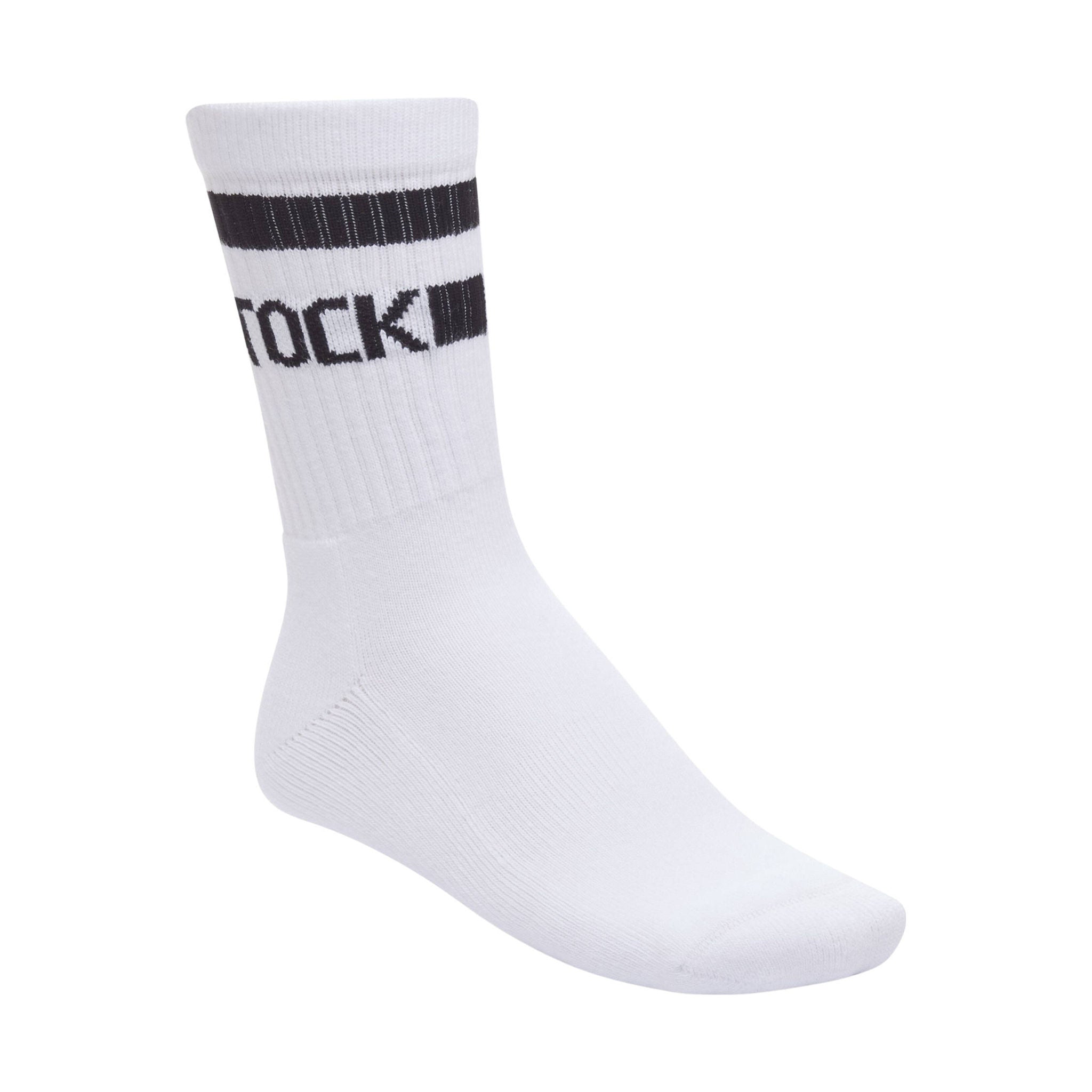 Birkenstock Cotton Crew Stripe Socks - White/Black by Lenny's Shoe & Apparel