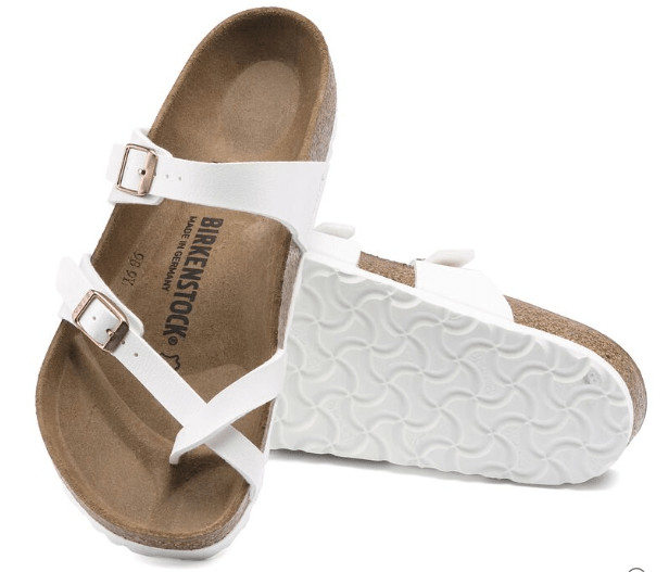 Birkenstock Mayari White Birko-Flor Regular Width by Dear Lucy