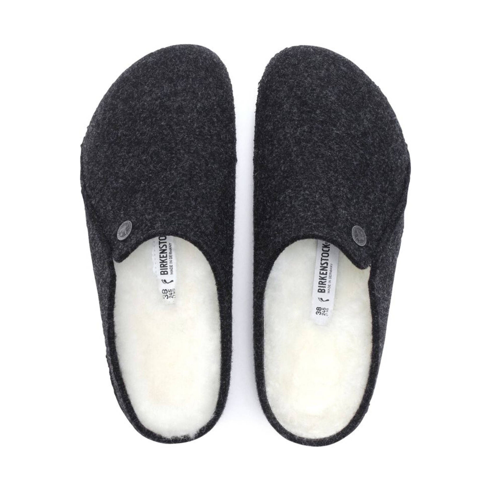 Birkenstock Zermatt Shearling Clog - Anthracite Natural by Lenny's Shoe & Apparel