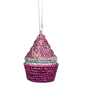 Bedazzled Cupcake Ornament - Deliciously Charming