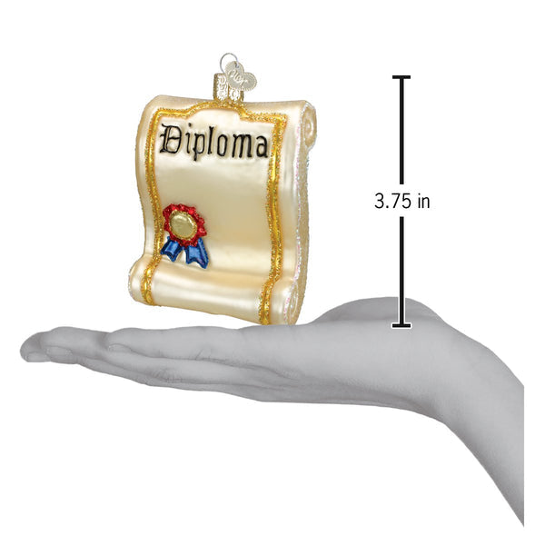 Diploma Glass Ornament