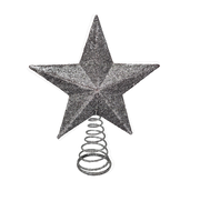 Mini Glitter Star Tree Topper - Silver