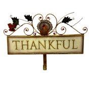 Thankful Turkey Wall Hanging / Wreath Flag Holder