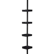 Shower Caddy - Corner 4 Tier Tension - Black by Homeportonline