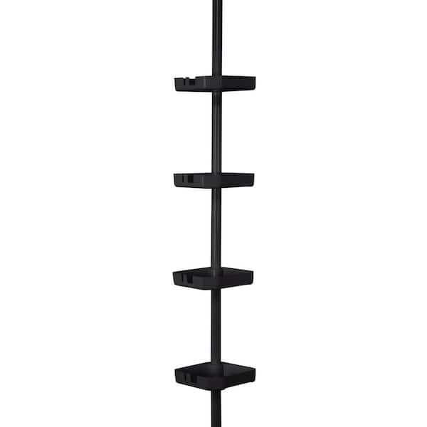 Shower Caddy - Corner 4 Tier Tension - Black by Homeportonline