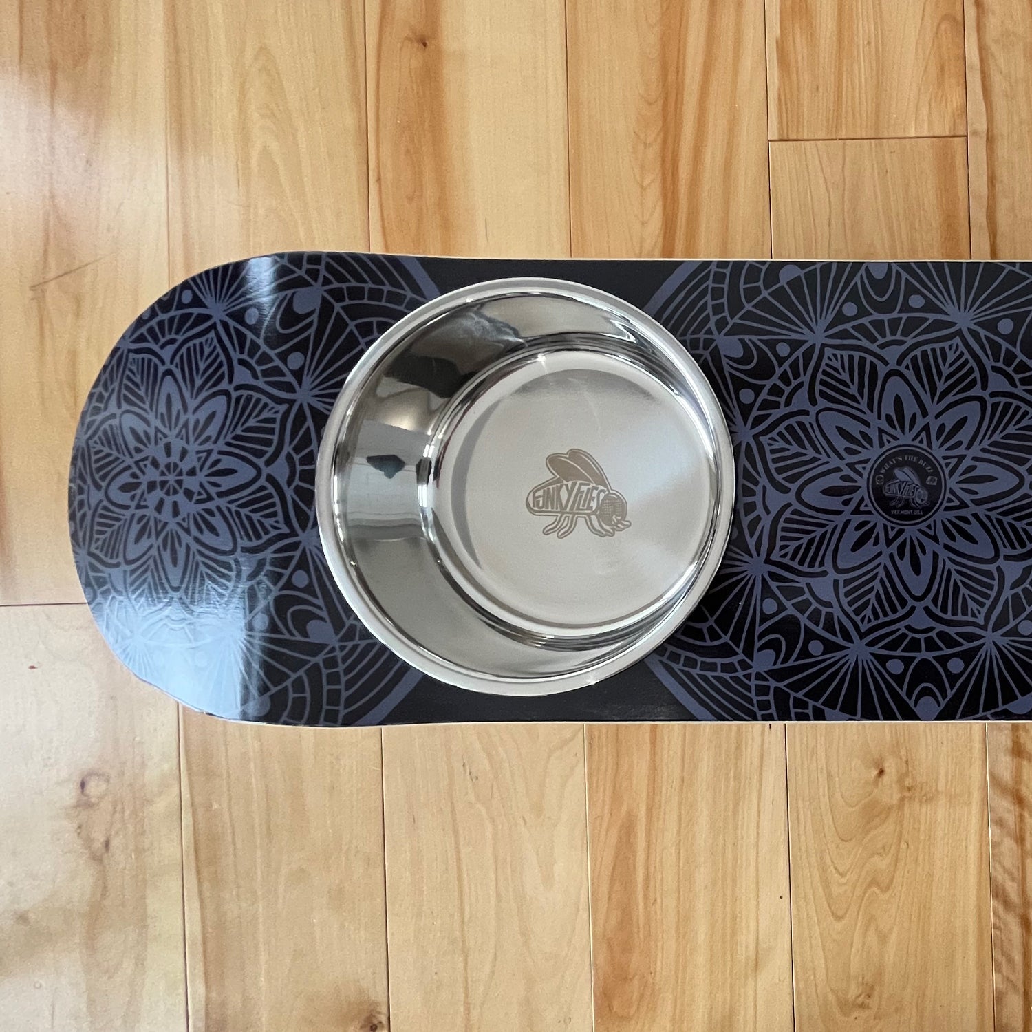 Dream Catcher - Elevated Skateboard Dog Feeding Stand with 2 Bowls