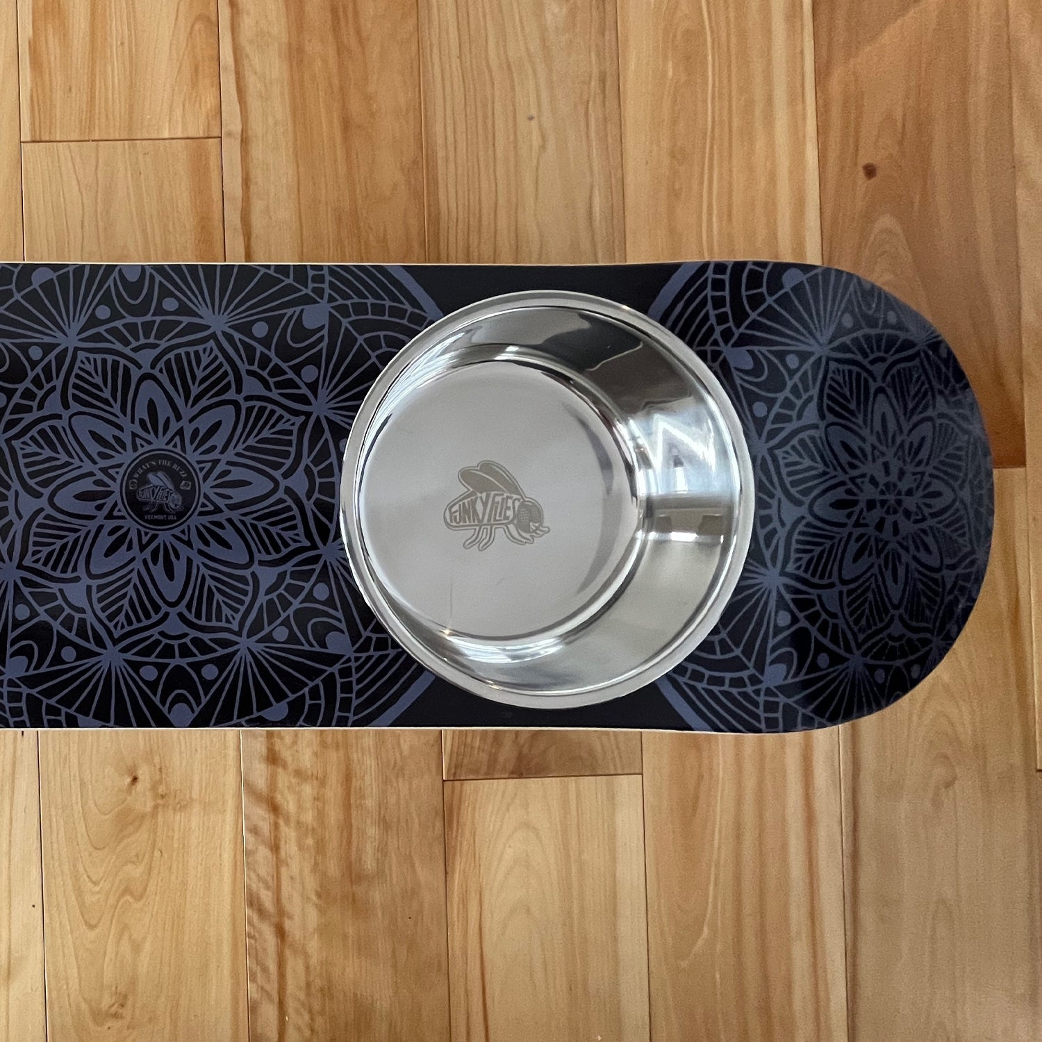 Dream Catcher - Elevated Skateboard Dog Feeding Stand with 2 Bowls