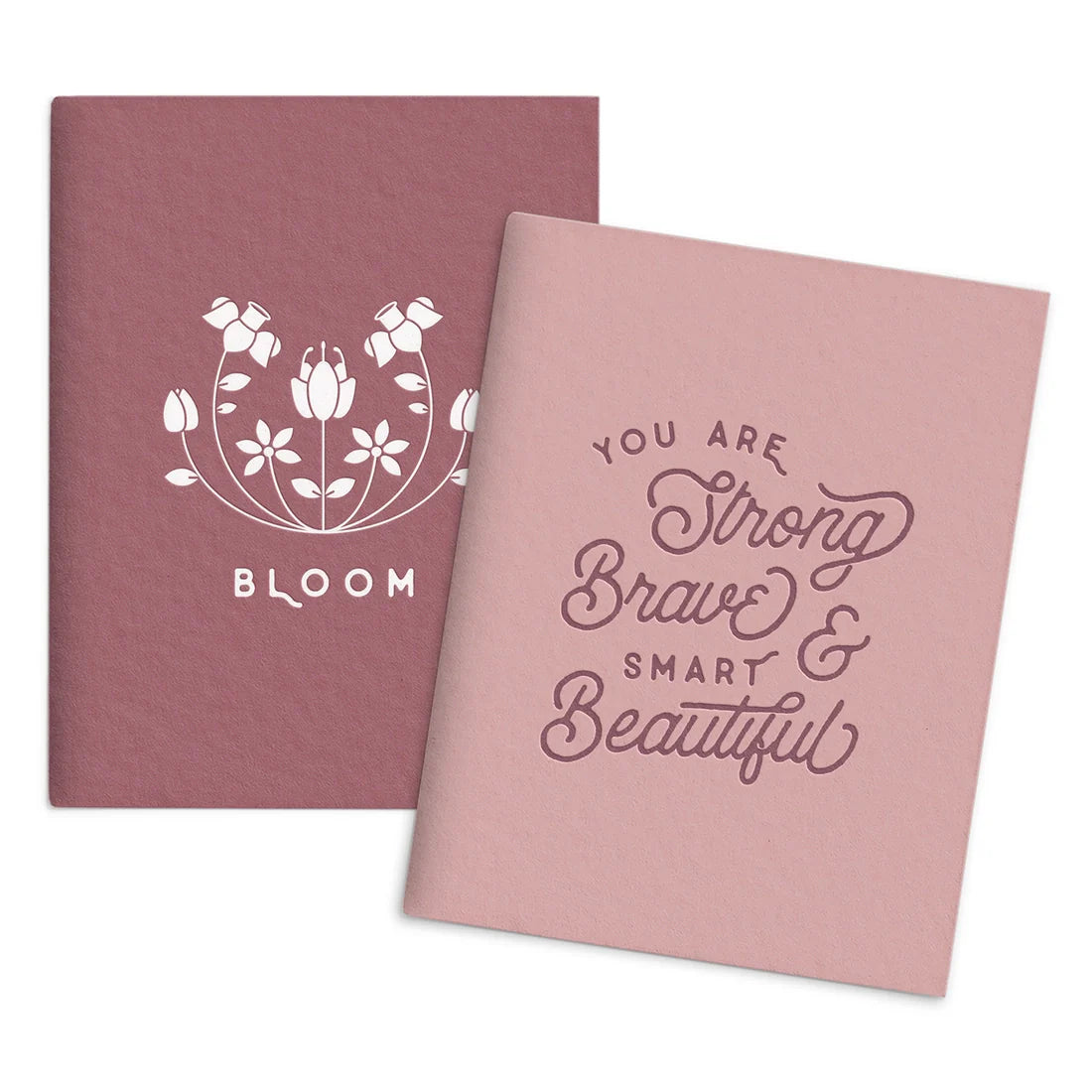 "Bloom Strong, Brave, and Beautiful" Set of 2 Pocket Notebooks