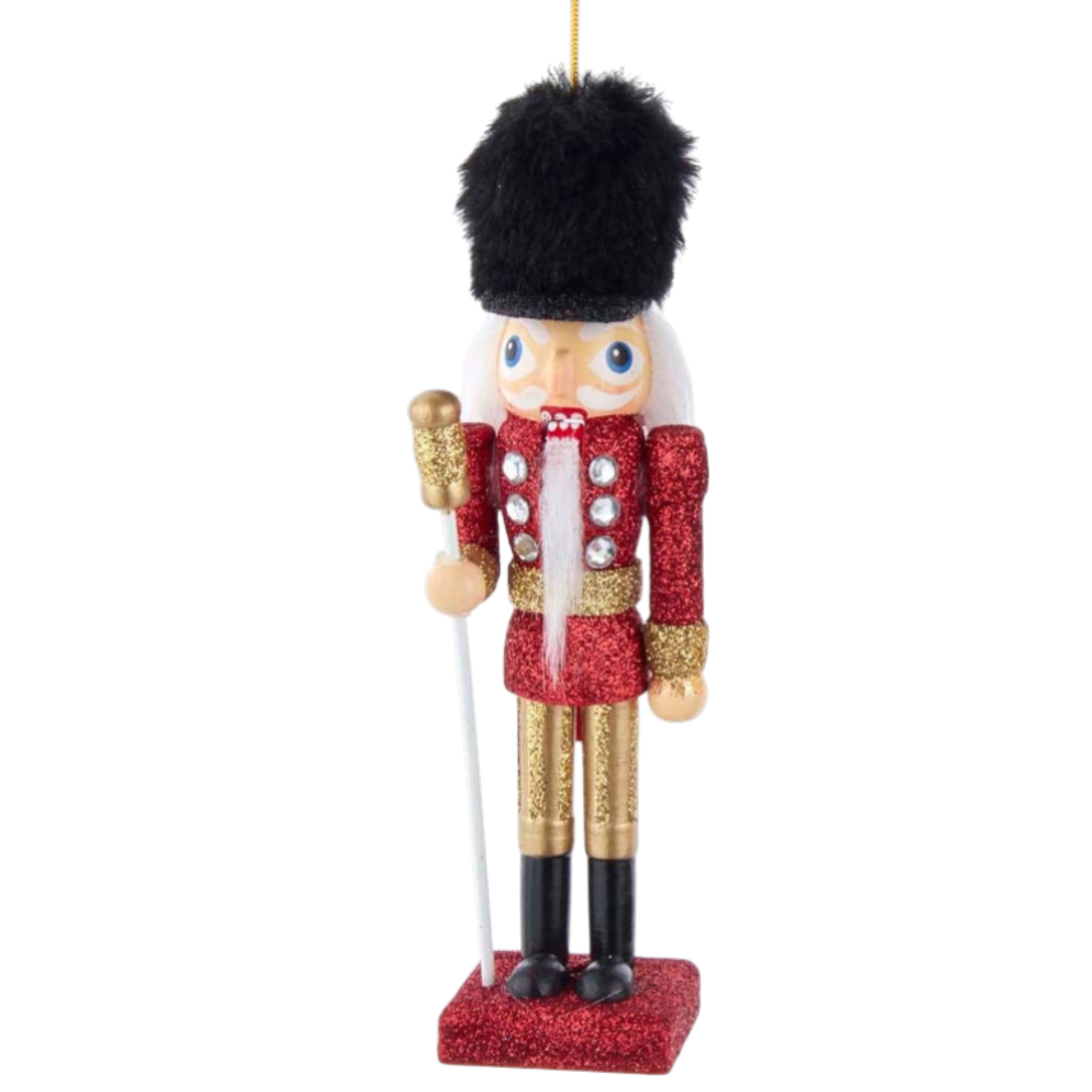 The Glittering Soldier in Red Nutcracker Ornament