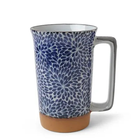 Blue Mums 12 oz. Tall Mug by Kiss the Cook