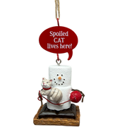 Smores Cat Talk Ornament - Spoiled Cat Lives Here