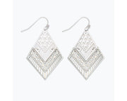 Hinged Silver Filigree Earrings – Matte and  Shiny Finish
