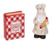 Baking Santa Salt & Pepper Shaker Set