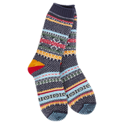 Holiday Seasonal Crew- Navy Multi