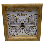 All You Need Is Love - Butterfly Wall Plaque