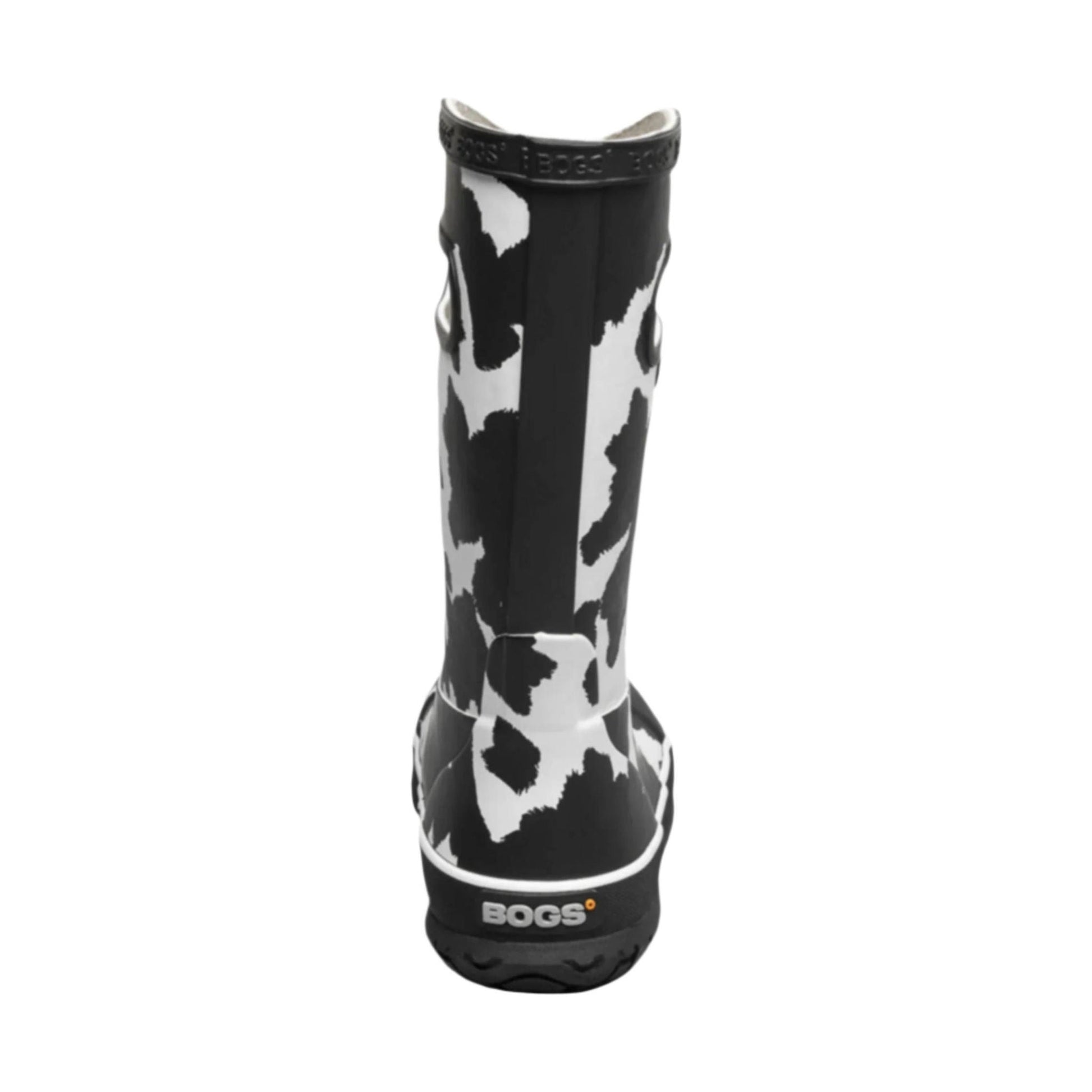 Bogs Kids' Cow Rain Boots - Black & White by Lenny's Shoe & Apparel