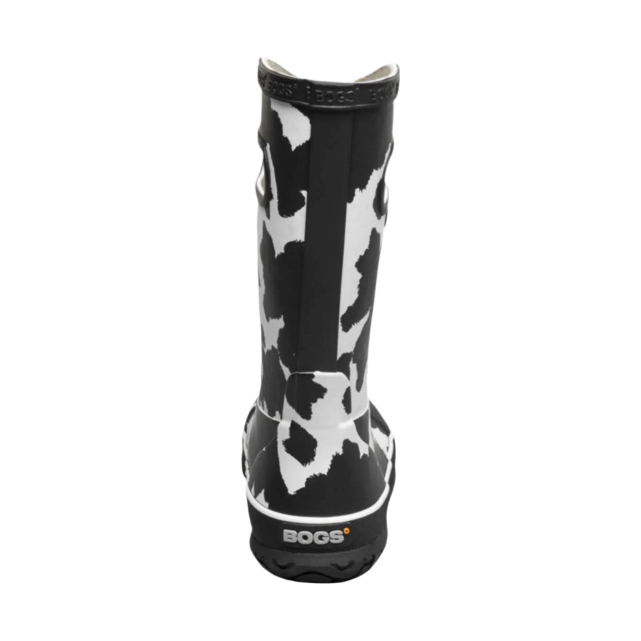 Bogs Kids' Cow Rain Boots - Black & White by Lenny's Shoe & Apparel