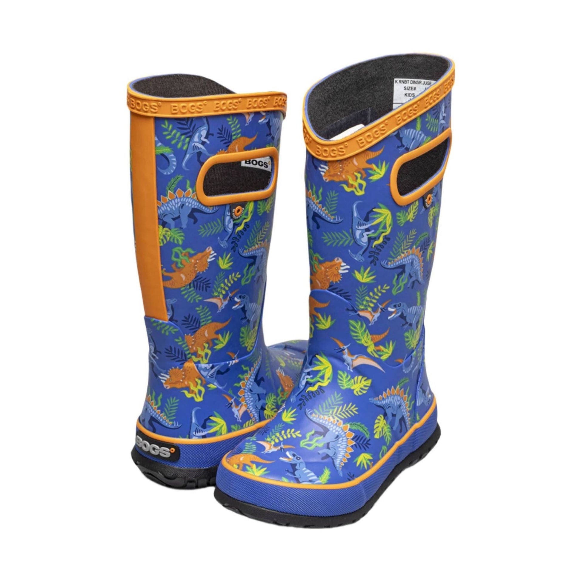 Bogs Kids' Dinosaur Jungle Rain Boots - Blue Multi by Lenny's Shoe & Apparel