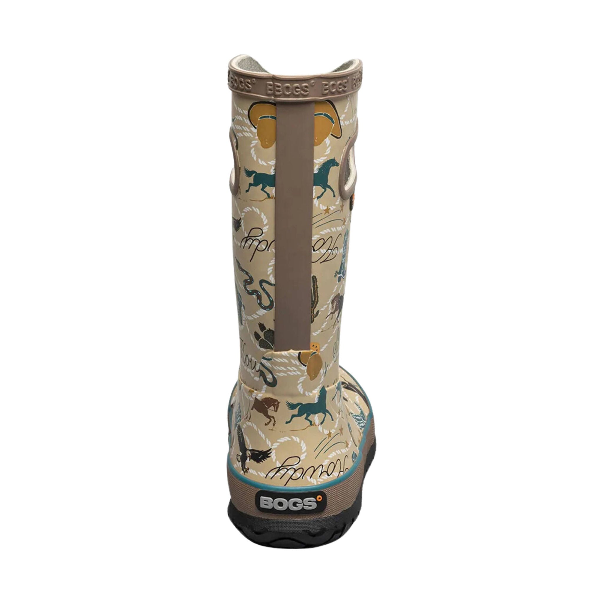 Bogs Kids' New Western Rain Boots - Tan Multi by Lenny's Shoe & Apparel
