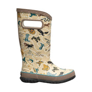 Bogs Kids' New Western Rain Boots - Tan Multi by Lenny's Shoe & Apparel